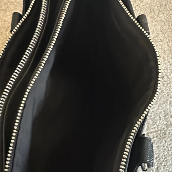 Coach Cross Grain Black Leather Briefcase Laptop Bag F59141 Metropolitan